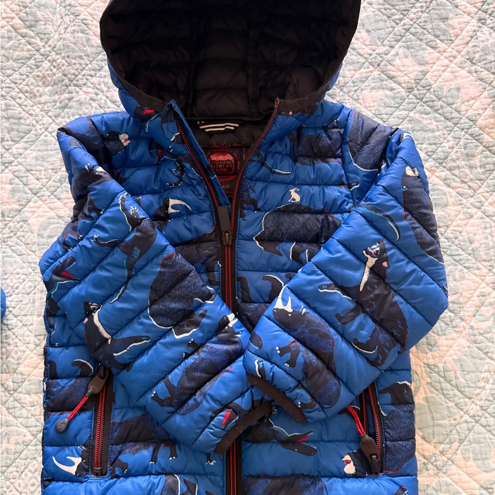 Joules Puffer Jacket with Animal Print